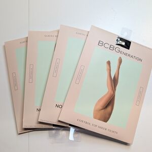 NWT BCBGeneration Black Sheer Tights Size Medium (4 Pair )